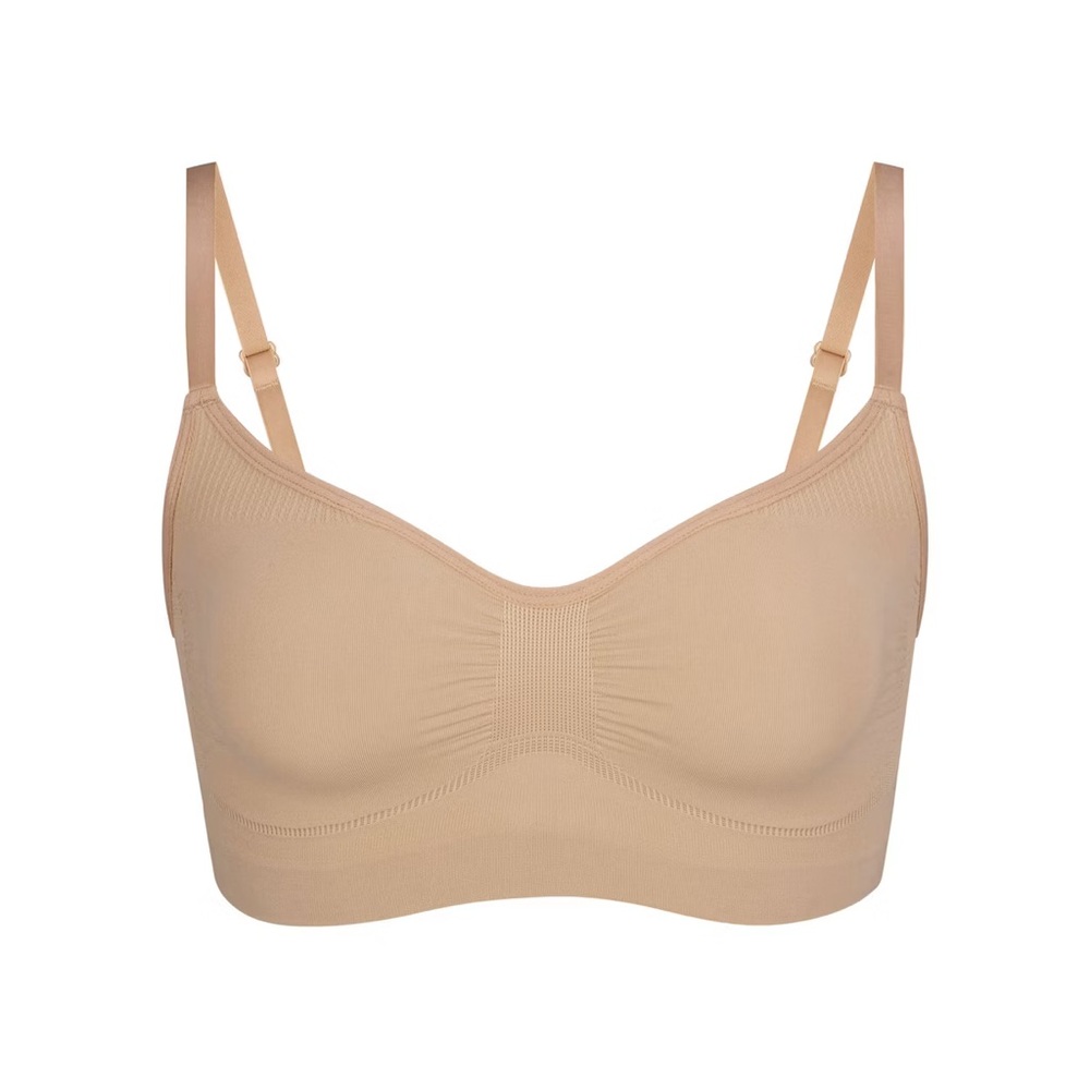 SKIMS Tan Seamless Sculpt Bralette with Adjustable Straps